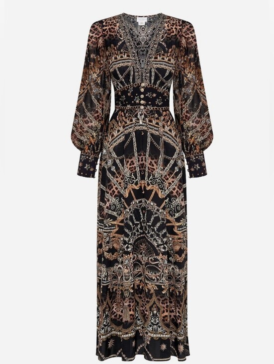 Camilla Dresses & Skirts - Nwt Camilla Shaped Waistband Dress With Gathered Sleeves